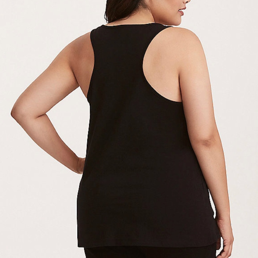 Torrid Plus Size Last Night Rose Graphic Tank Top - Picture 2 of 8